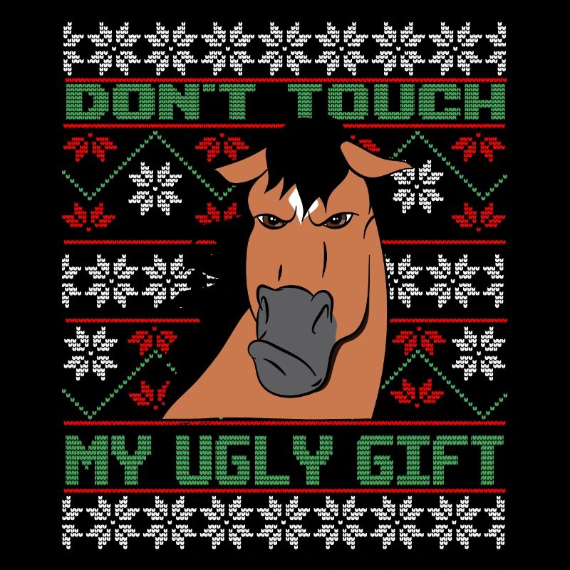 Dont Touch Ugly Brauner Pferd Rider Winter