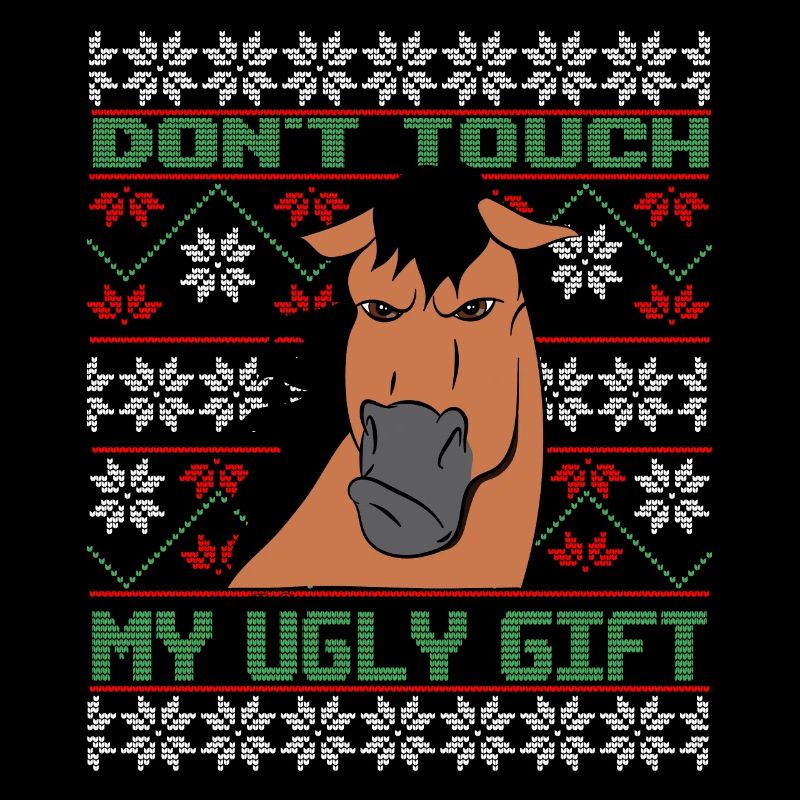 Dont Touch Ugly Brauner Pferd Rider Winter