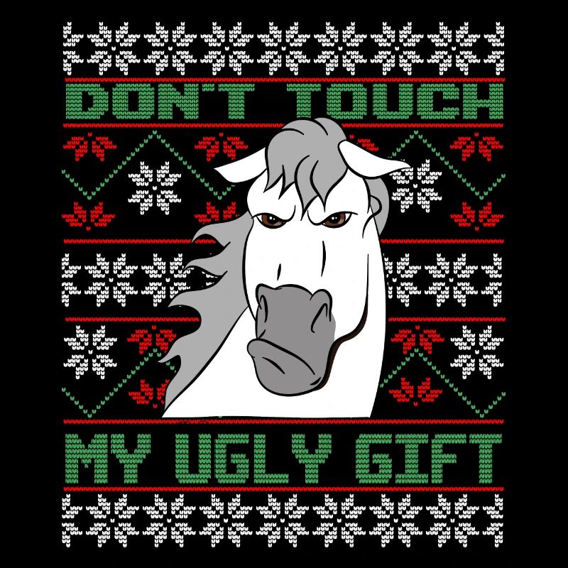 Dont Touch Ugly Brauner Pferd Rider Winter