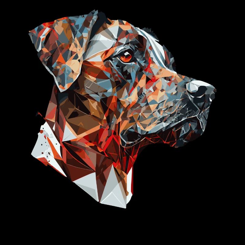 Geometric Labrador Head Abstract Polygonal Pet Dog
