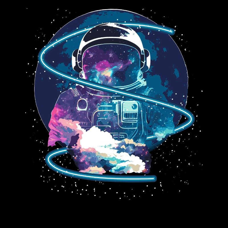 Galaxy Astronaut Full Moon Astronomy Space Science