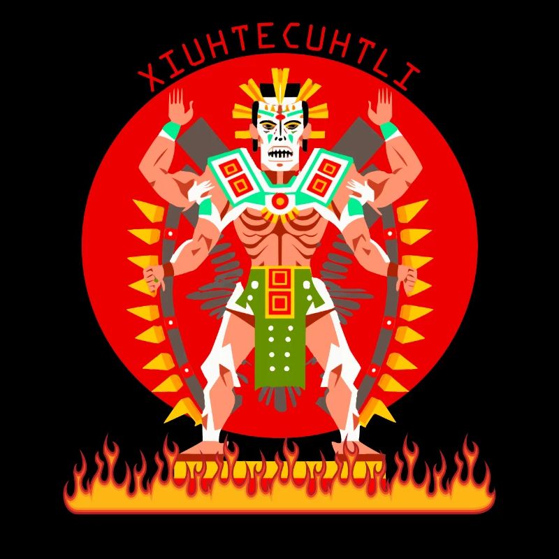 Ancient Aztec Deity Xiuhtecuhtli Aztec Mythology