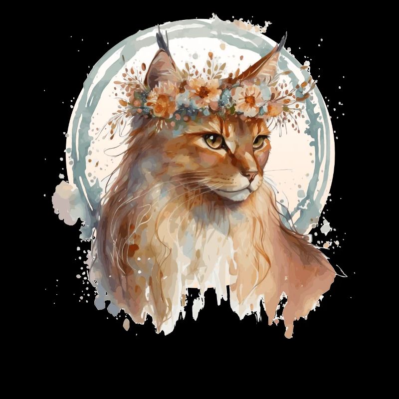 Mignon Somali Cat Fleur Crown Cats Chaton de compagnie