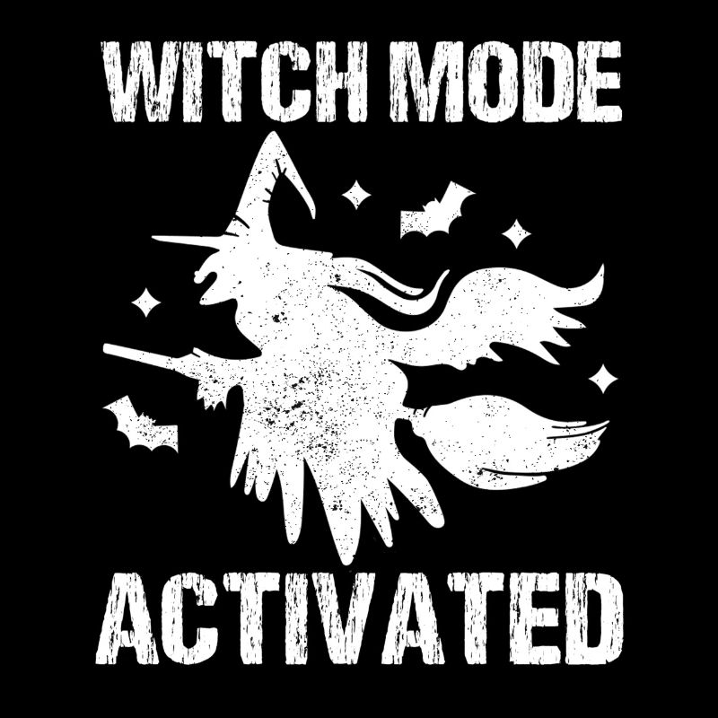 Witch Mode Activated Minimalist Broomstick Bat Hal