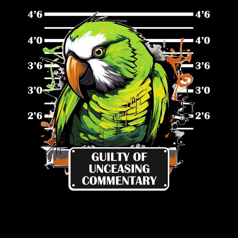 Green Quaker Parakeet Mug Shot Funny Parrot Lover