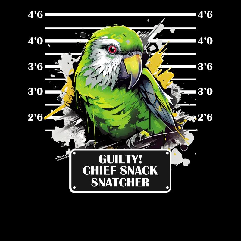 Green Quaker Parrot Funny Mug Shot Parakeet