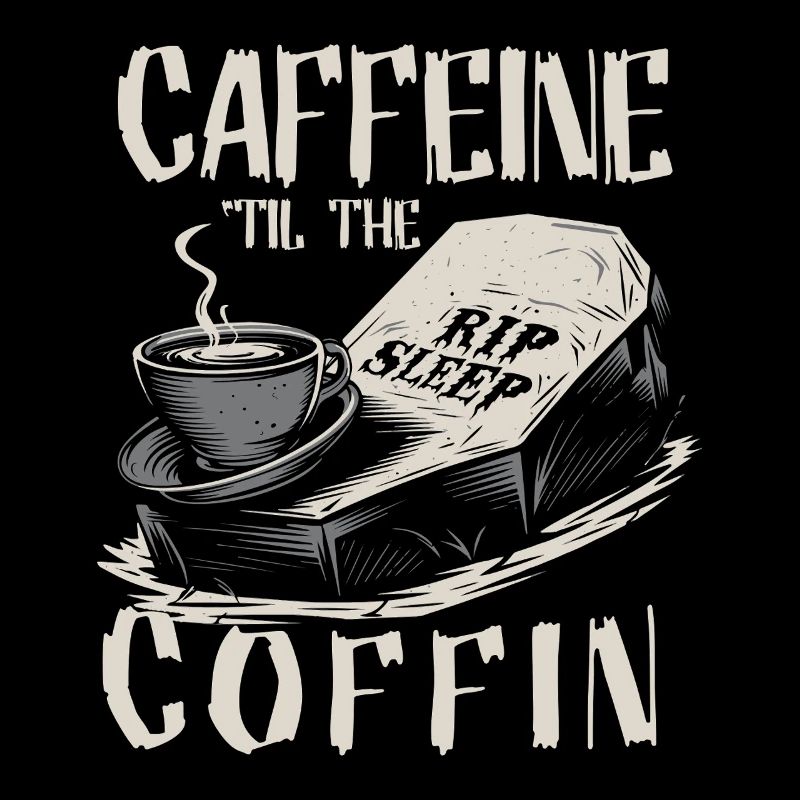 Caffeine Til The Coffin Decaf Coffee Lover Dark Hu