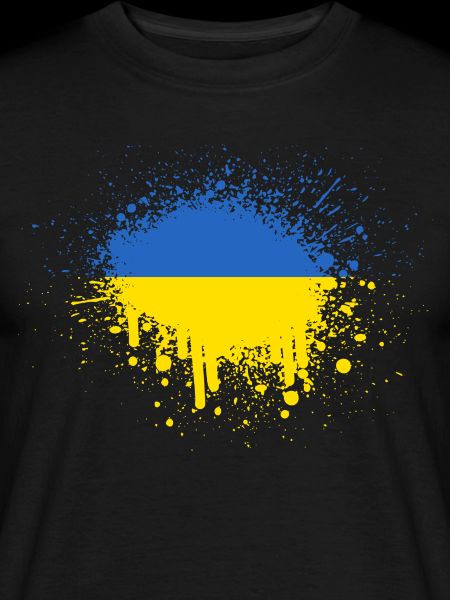 Ukraine Flagge Farbklecks Kazantip Kiew