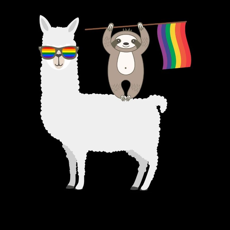 Lama LGBT Rainbow Sloth