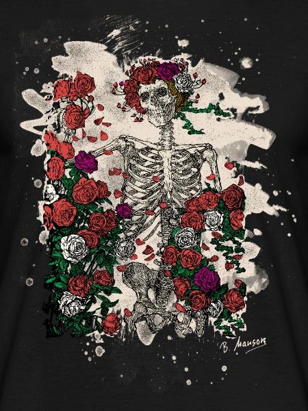Skeleton & Roses – bleached Version