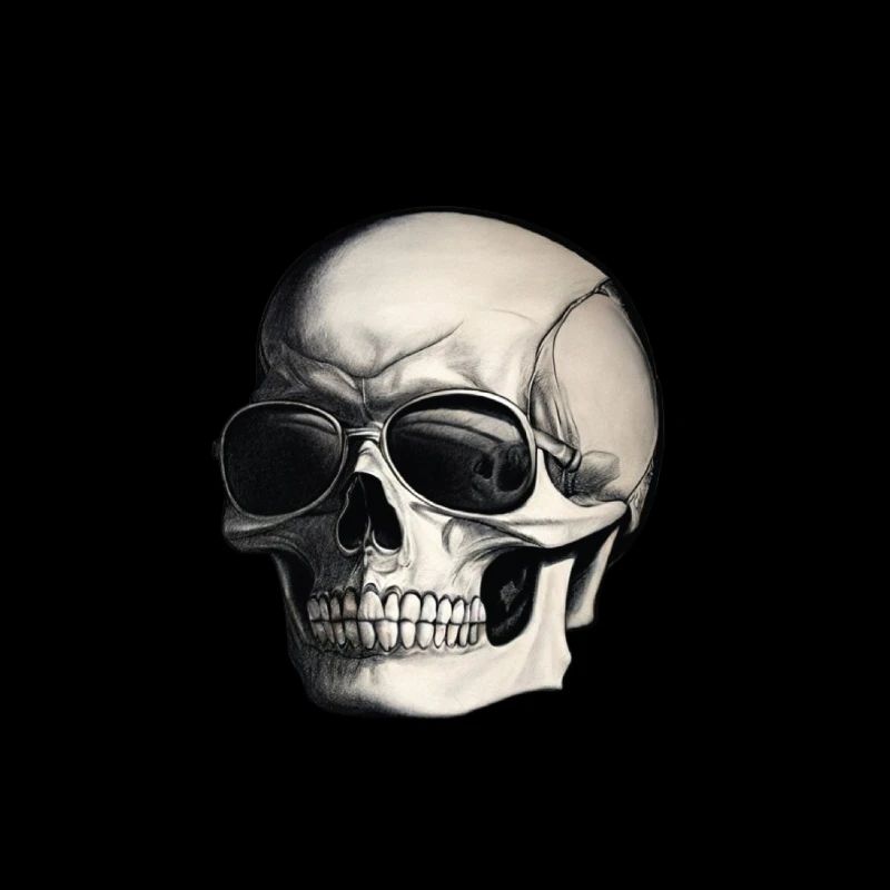 Skull with sunglasses