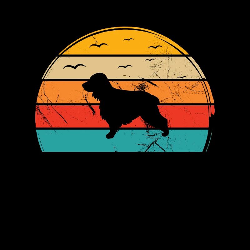 Cocker Spaniel Hund Hundeliebhaber Retro Geschenk