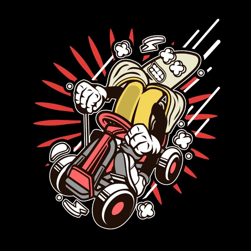 Kart Gokart Banane BD image d’enfant