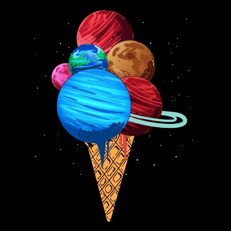 Ice Cream Space Planet Solar System Galaxy