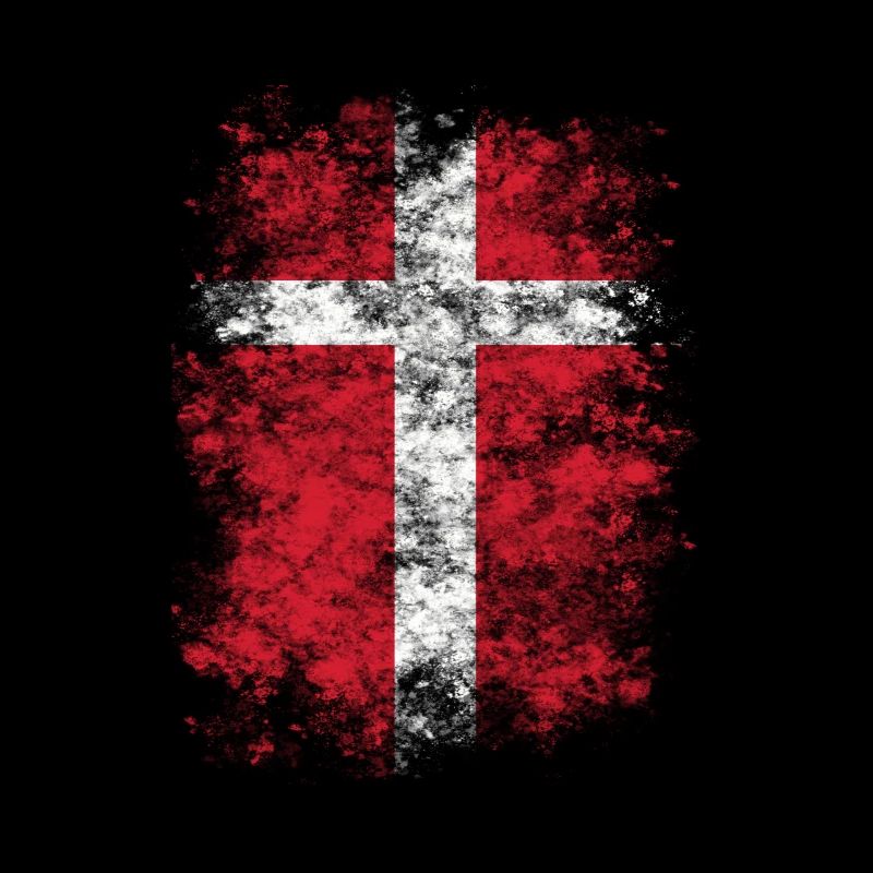 Danemark drapeau grunge vintage couleurs nationales