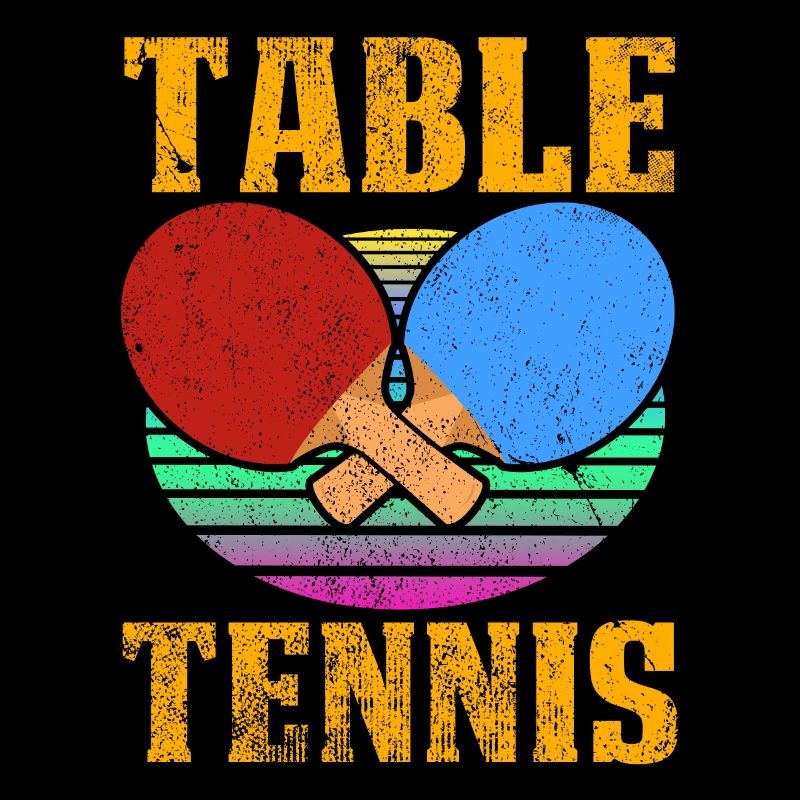 Idée de cadeau de tennis de table de style rétro vintage