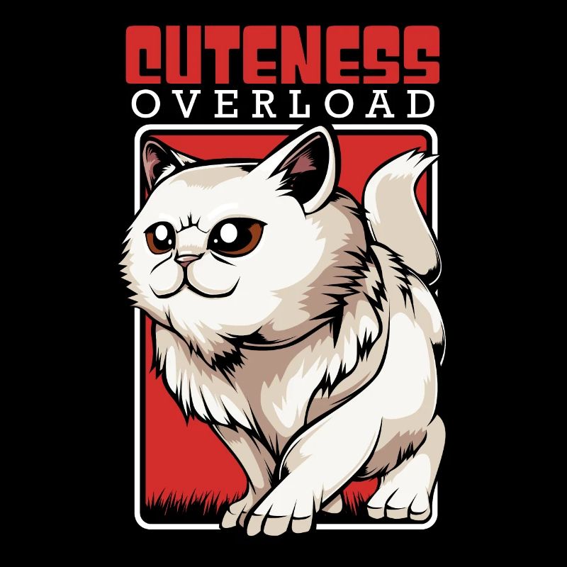Chat persan mignon - surcharge de gentillesse - Kawaii