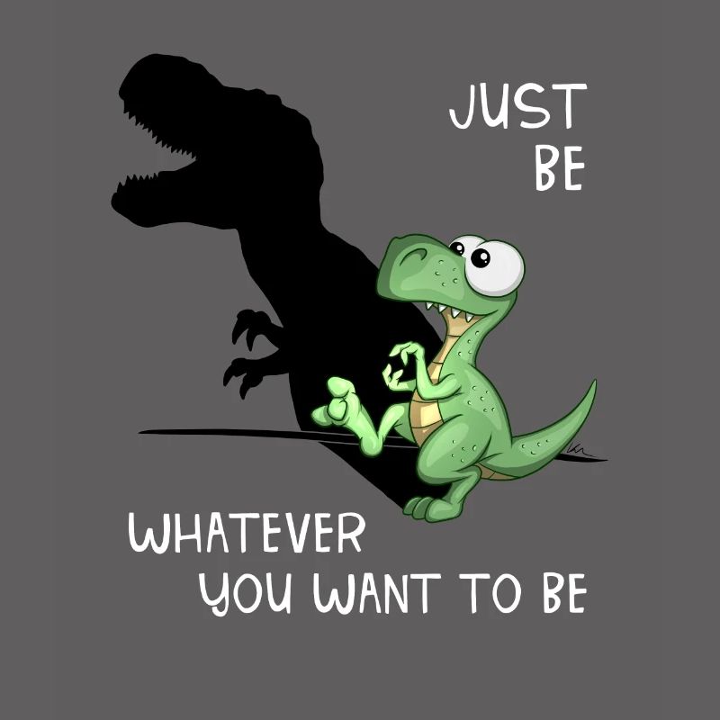 Dino Sei Du selbst T-Rex Schattenfigur Träumer