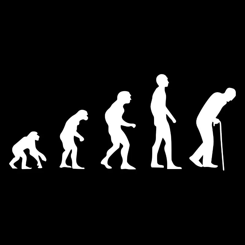 Rentner Rente Pension Opa Oma Evolution Geschenk