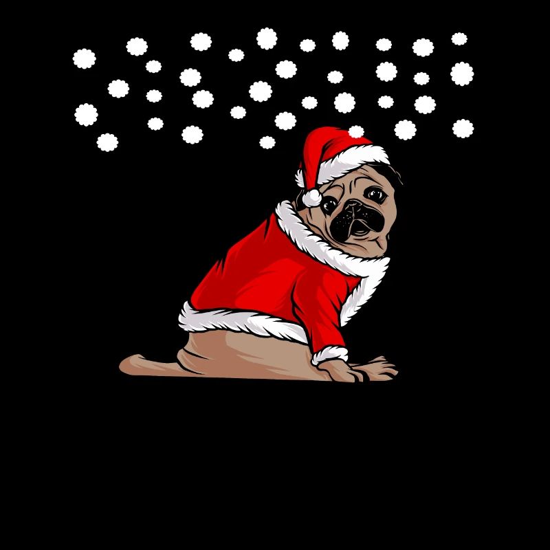 Mops Weihnachts Hund