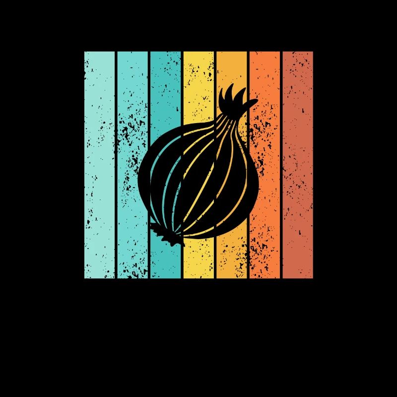 Onion Lover Retro Vegetables Vegan Gift idea