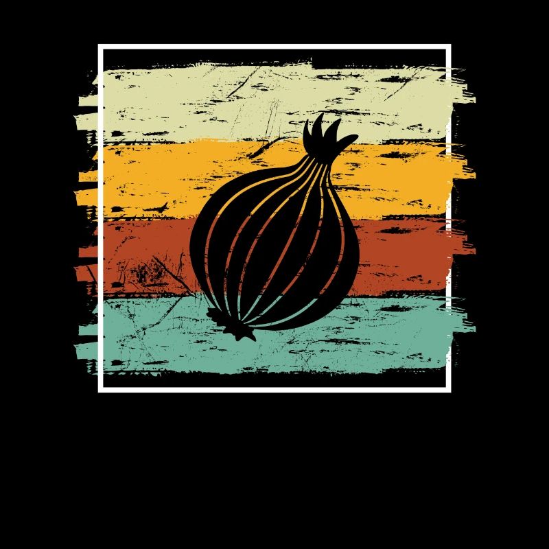 Onion Lover Retro Vegetables Vegan Gift idea