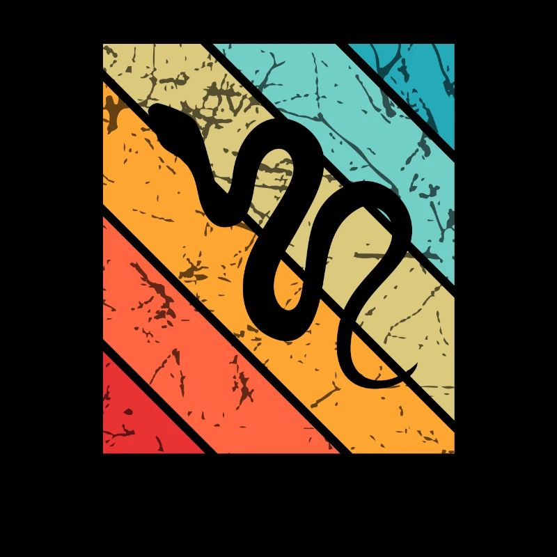 Snake Retro Reptile Python Idée cadeau