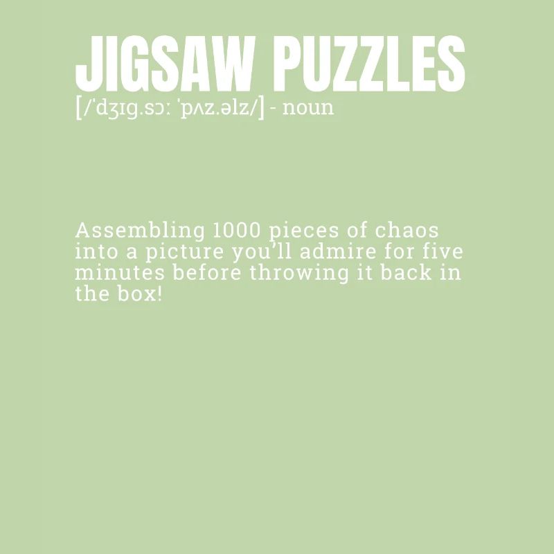Définition amusante pour puzzles Loisirs d’intérieur