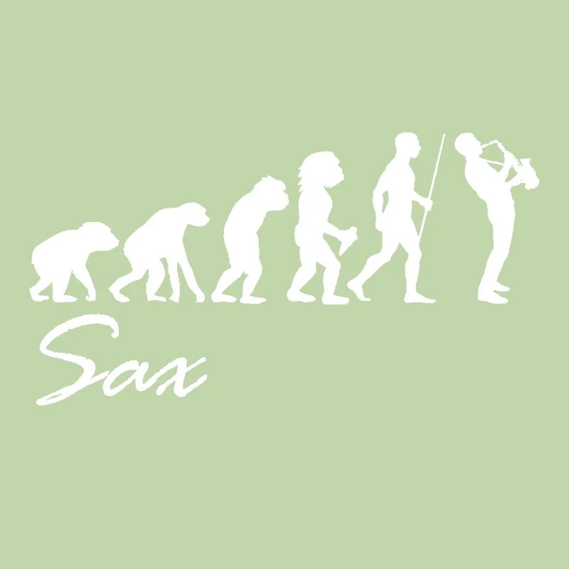 Saxophon Evolution Entwicklung Steinzeit Musiker