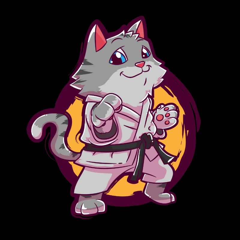 Cat-Rate Katze Cat Kampfsport Mädchen