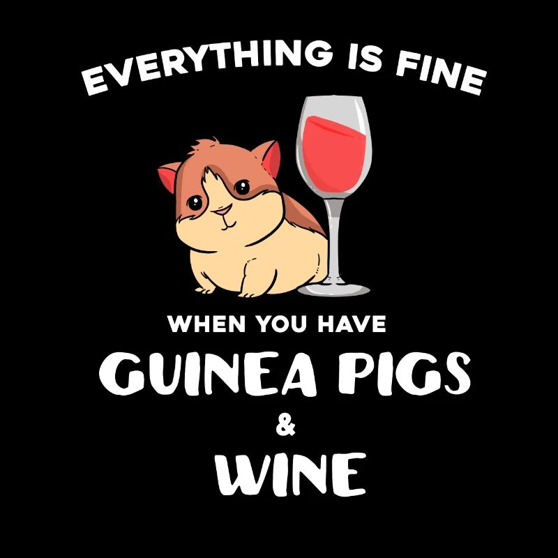 Cadeau mignon de cochon d’Inde pour le produit d’amoureux de vin