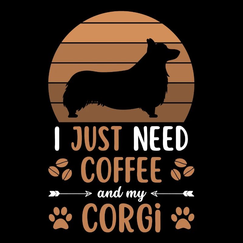 Welsh Corgi Café Rétro Chien Café
