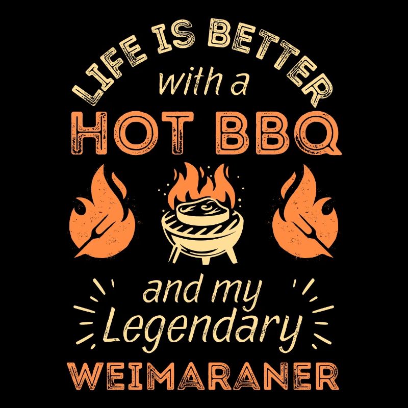 BBQ grilling and Weimaraner lovers