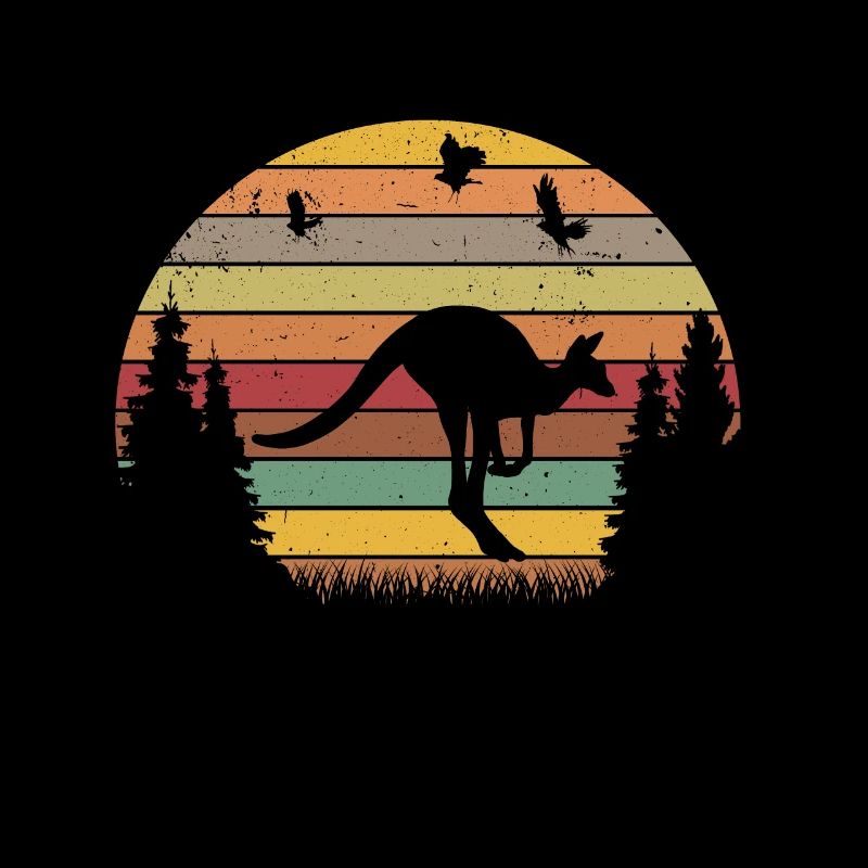 Kangourou Retro Australie Vintage