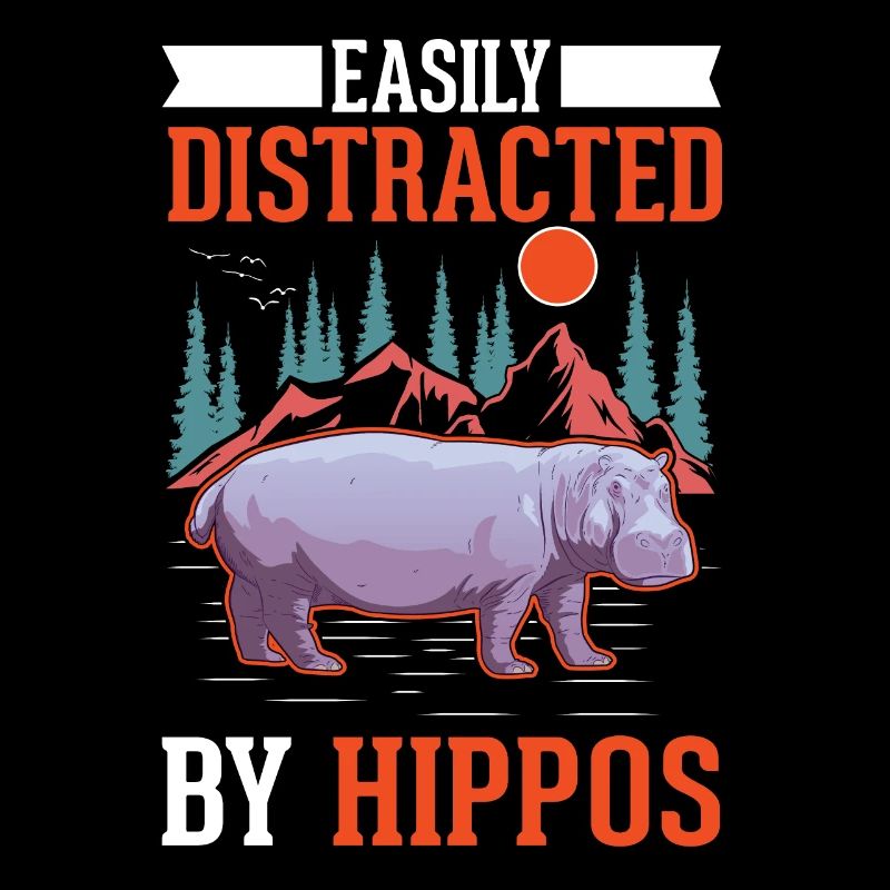 Facilement distrait par les hippopotames Hippopotame Hippopotame