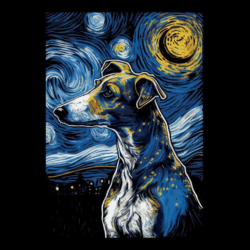 Galgo Español Starry Night