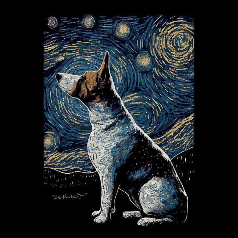 Bullterrier Starry Night