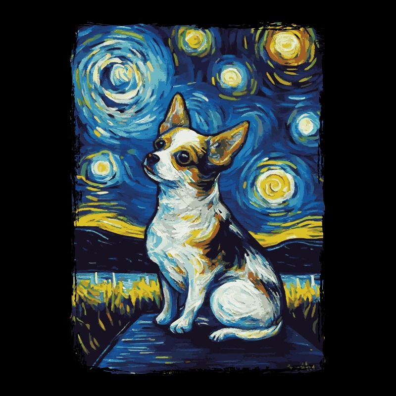 Chihuahua Starry Night