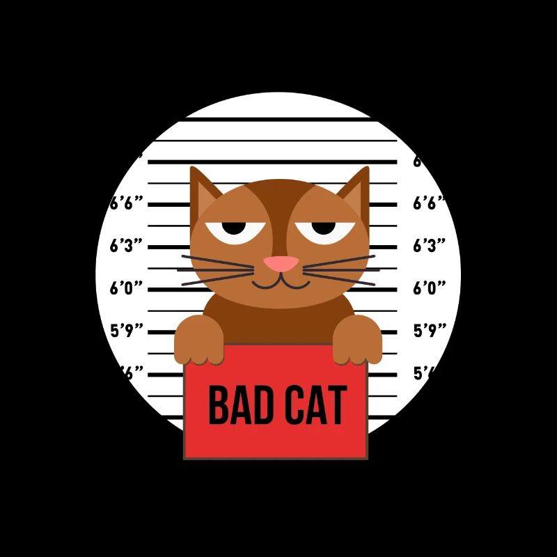 Süße Katze Gefängnis Knast Hinter Gittern Böse