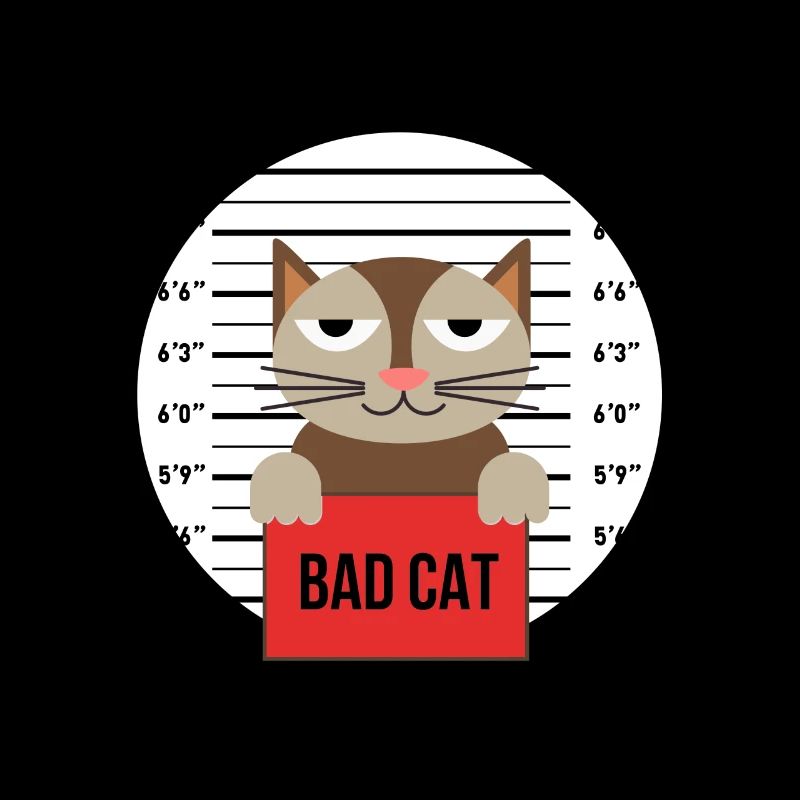 Süße Katze Gefängnis Knast Hinter Gittern Böse