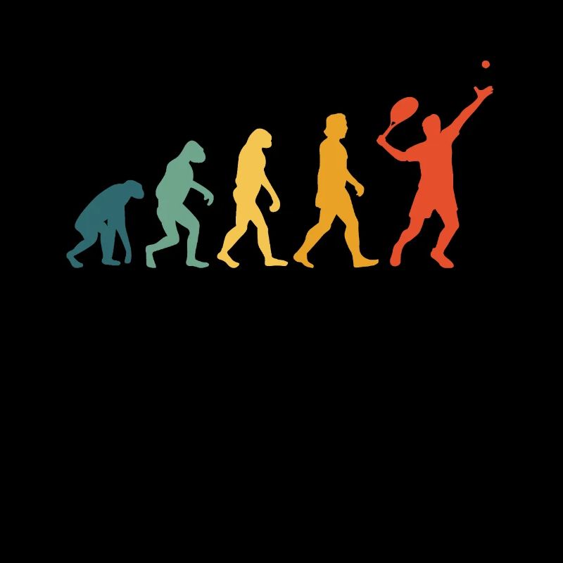 Tennis evolution tennis player retro gift idea