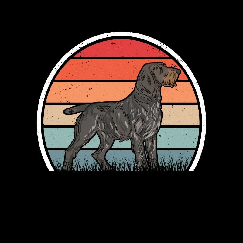 German Wirehhaar Retro German Wirehaired Vintage