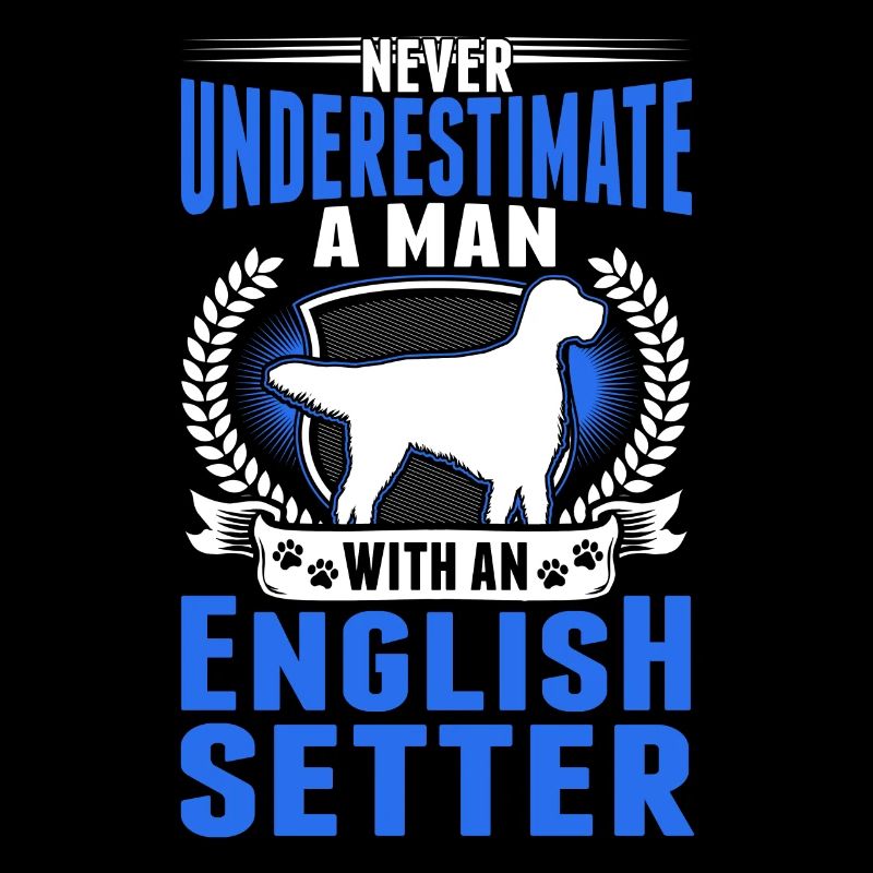 English Setter Mann Englischer Setter