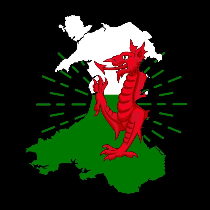 Drapeau du Pays de Galles Celtes Dragon Nation de Cardiff