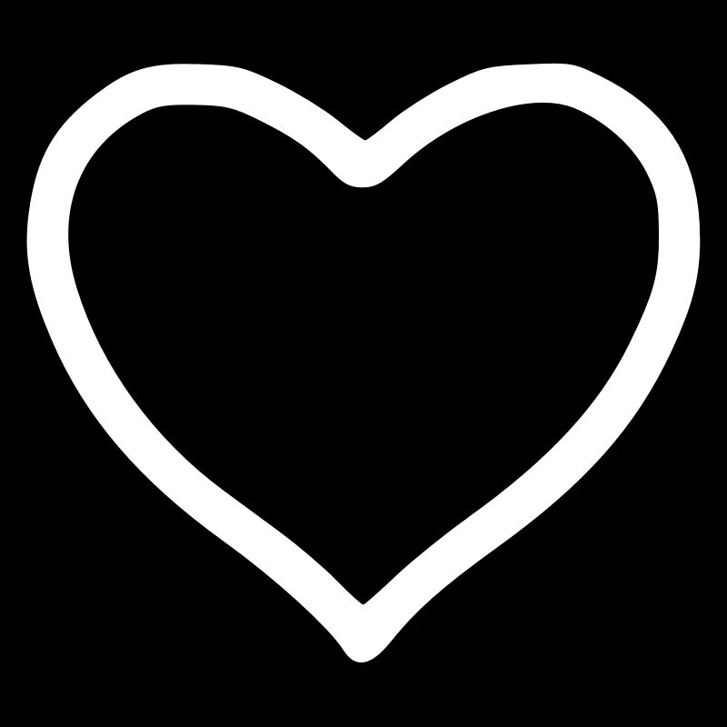 Heart Emoji Sketch White
