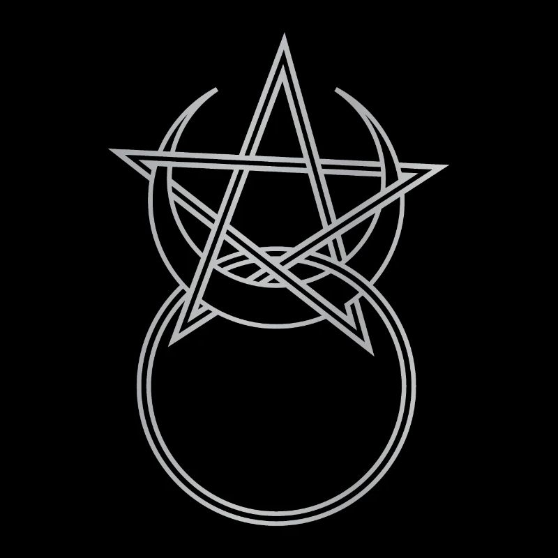 Pagan Horned God Symbol with a Pentagram