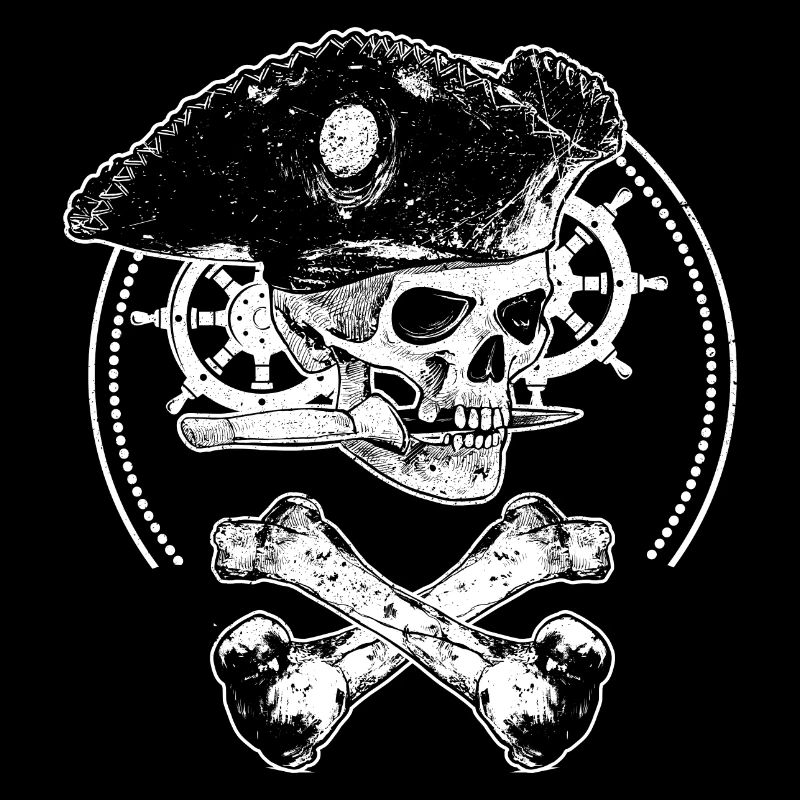 Pirat Knochen Schädel Totenkopf