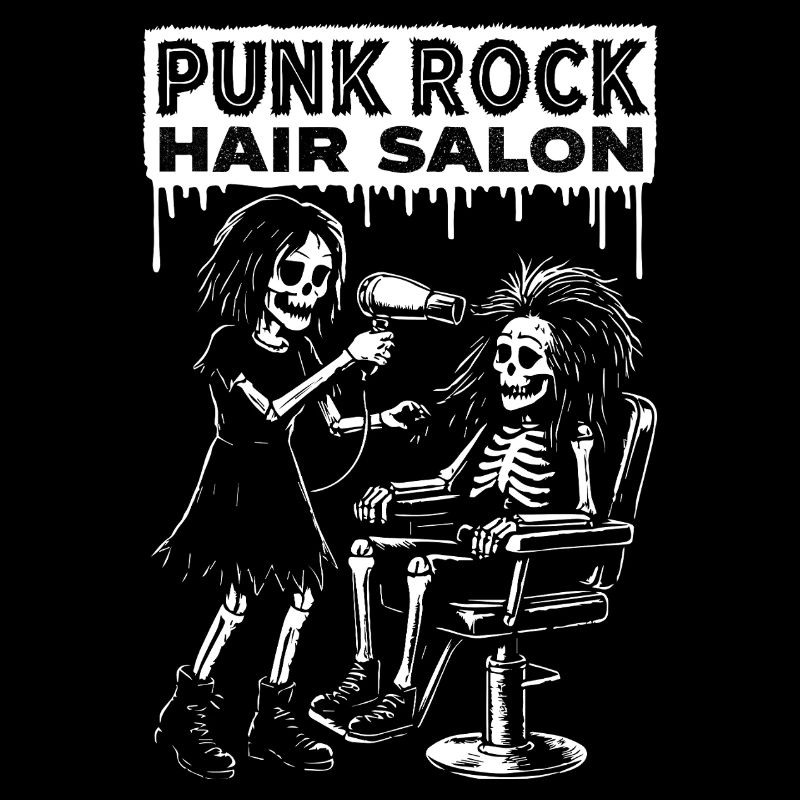 Punk Rock Squelettes Coiffure