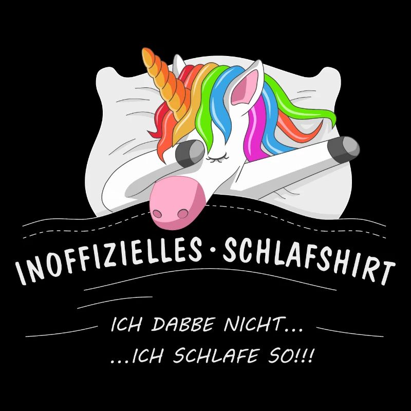Offizielles Schlafshirt Dabbing Einhorn Mädchen