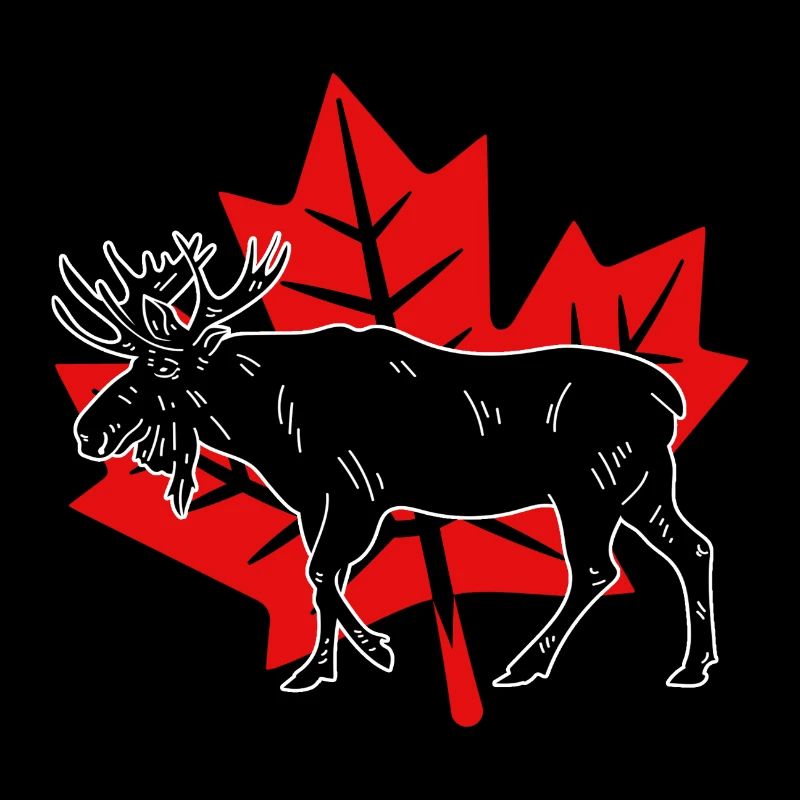 Canada Drapeau canadien de feuille d'érable Elk Canada